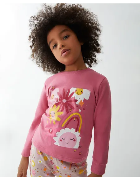 Pijama Infant M/L Niña Interlock Happy